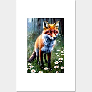 Fox among flowers 1 Posters and Art